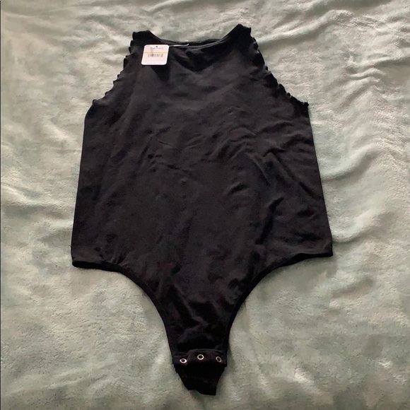 Free People Other - Free People Black Sleeveless Thong Bodysuit